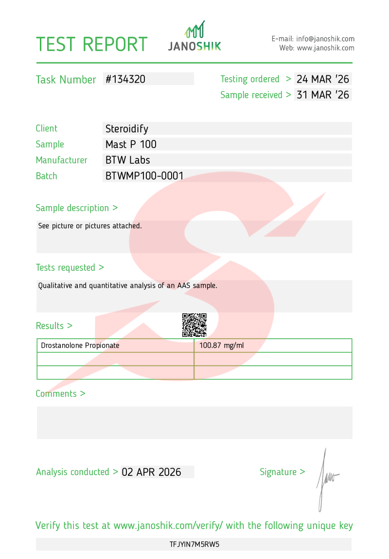 Labtest for Mast-P100