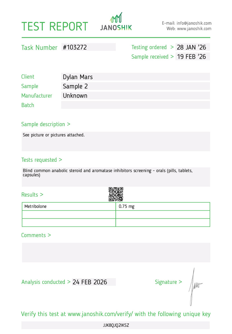 Labtest for METHYLTREN – A-TECH LABS