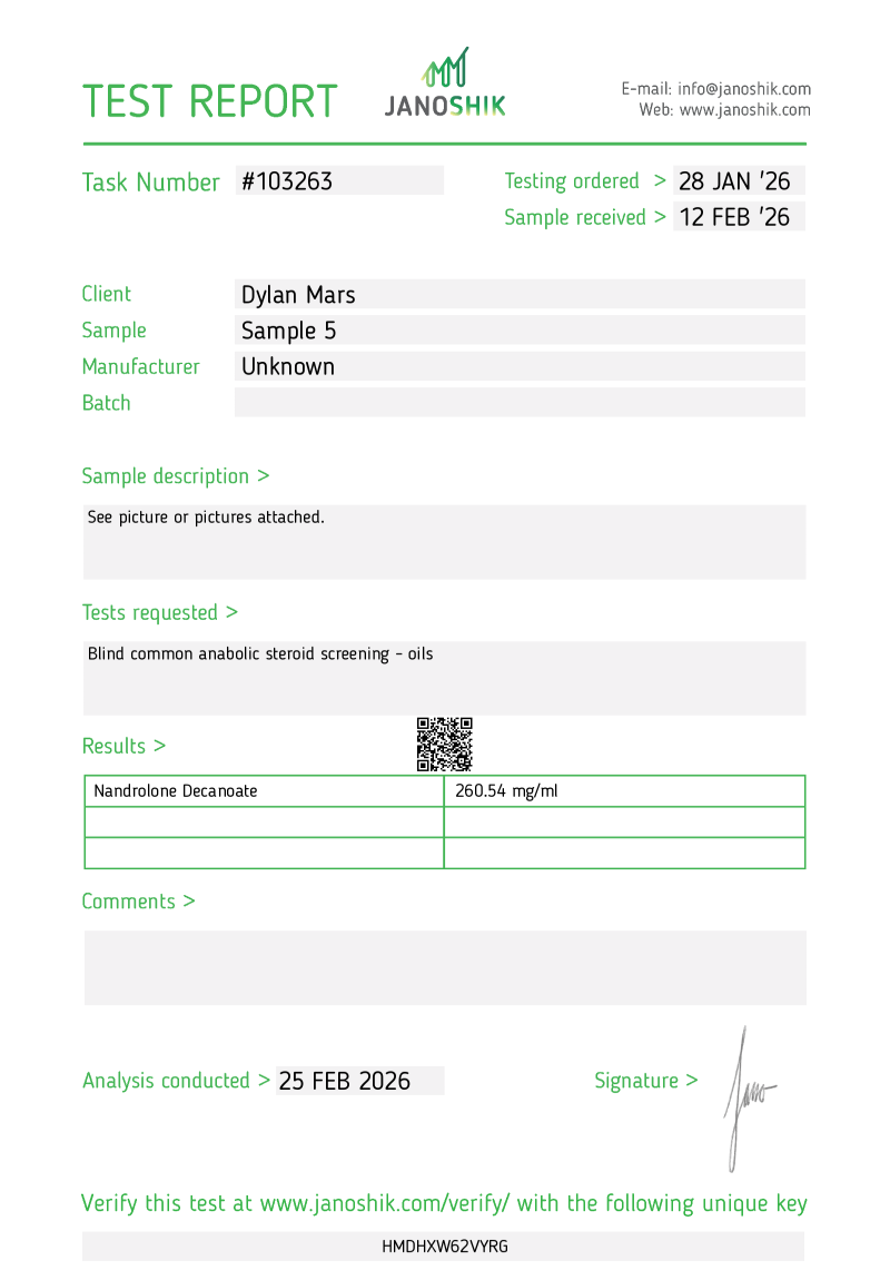 Labtest for NAN D300 – A-TECH LABS