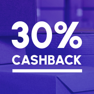 Introducing 30% cashback program for all of our customers!